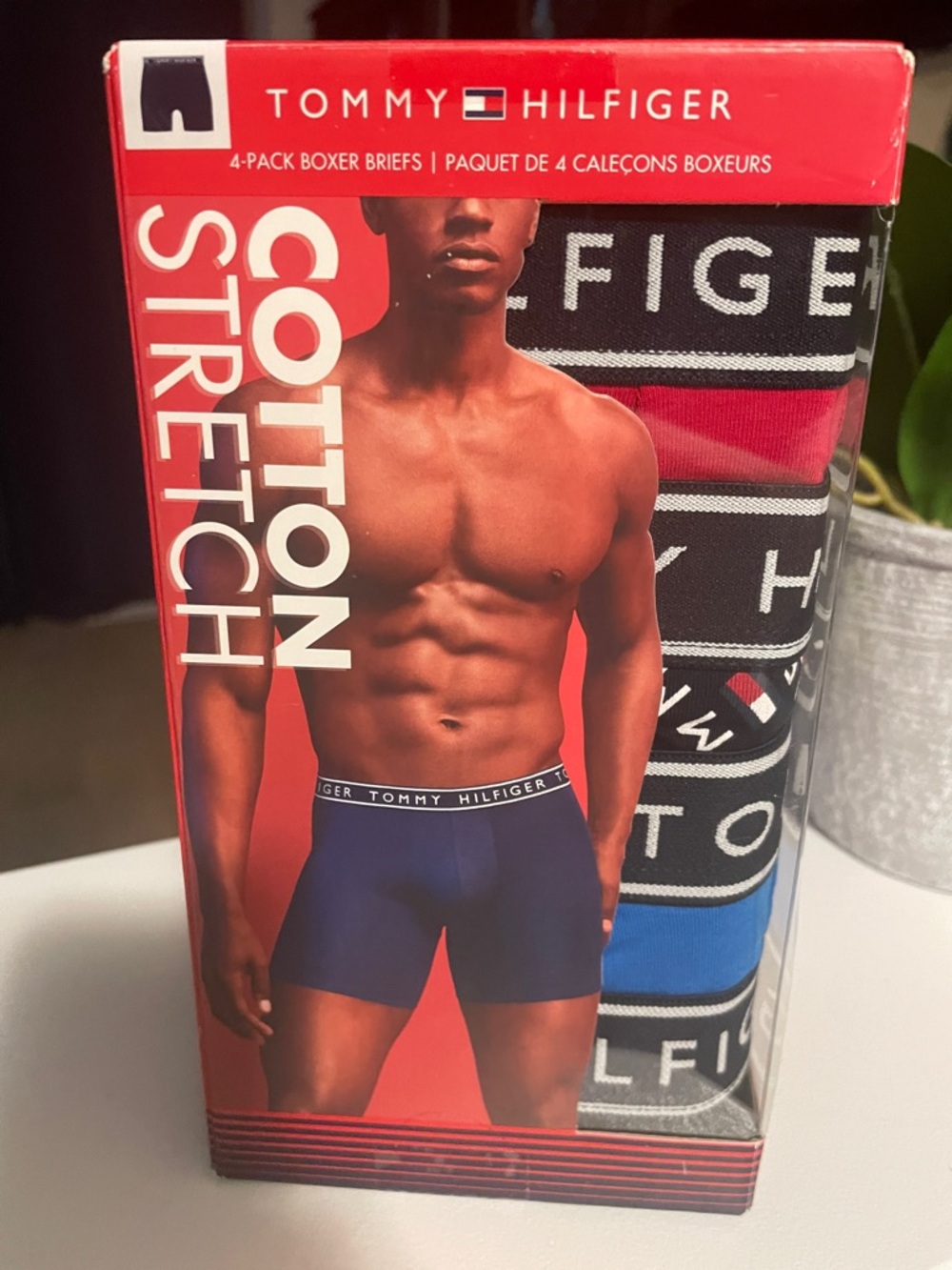 Tommy Hilfiger Men’s Boxer Briefs - Navy, Red, Black, Blue (4-Pack)